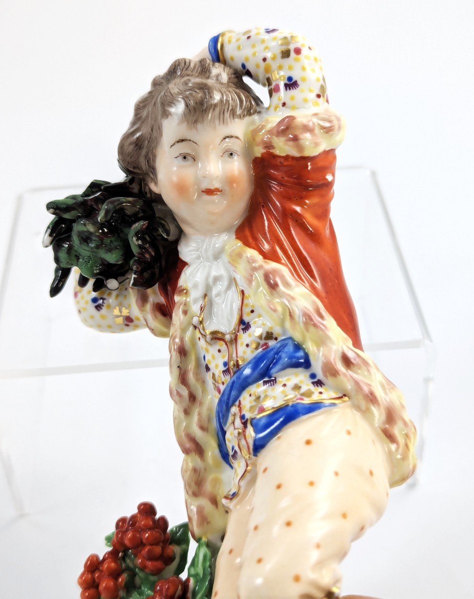 Figurine Antique En Porcelaine De Derby, « Hiver », Vers 1760-photo-4