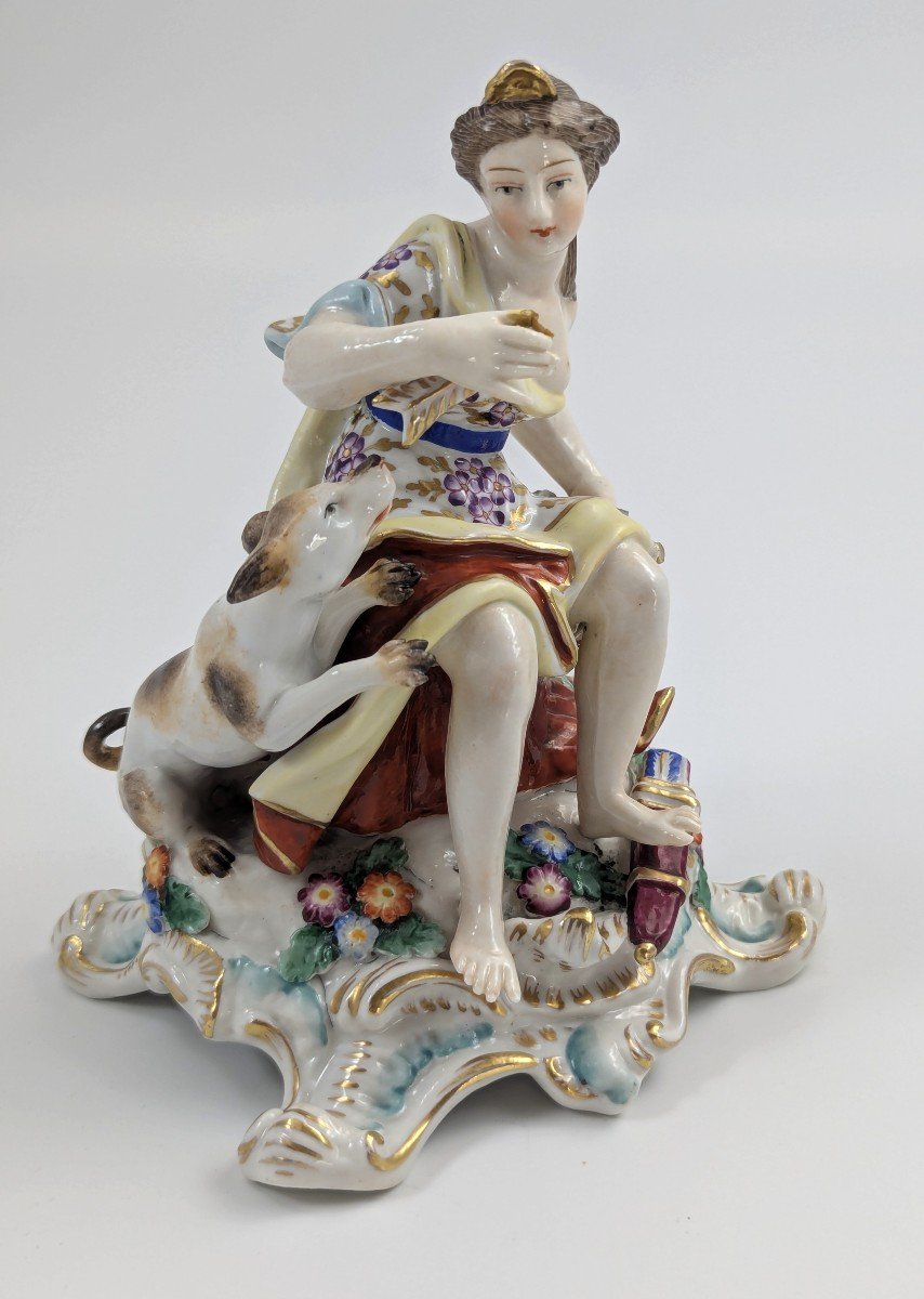 Figurine En Porcelaine De Chelsea Représentant « Diane Chasseresse », Ancre En Or, Vers 1760.-photo-2