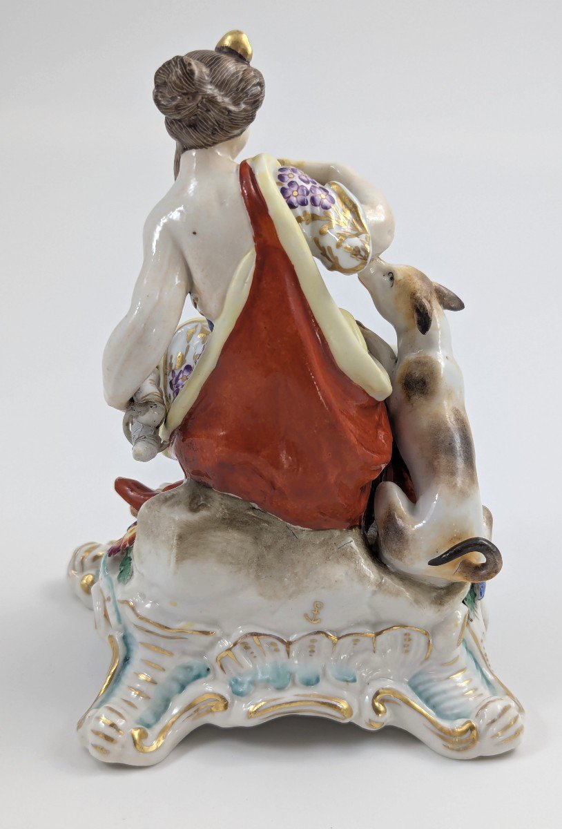 Figurine En Porcelaine De Chelsea Représentant « Diane Chasseresse », Ancre En Or, Vers 1760.-photo-1