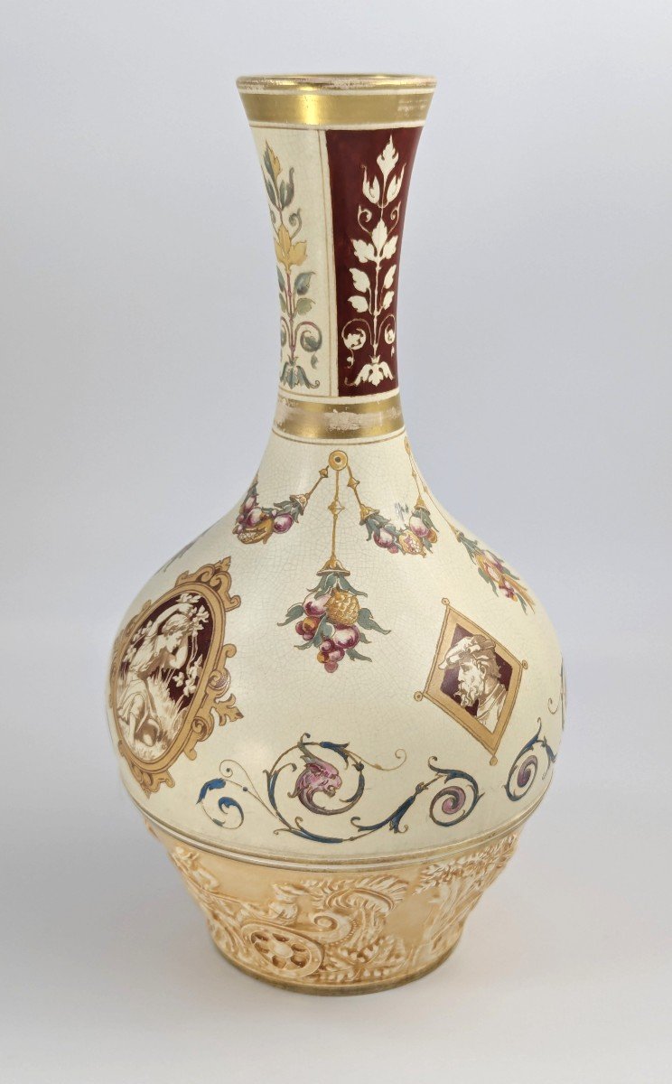 Vase oriental antique Wedgwood, style persan, design de Thomas Allen, 1887-photo-2