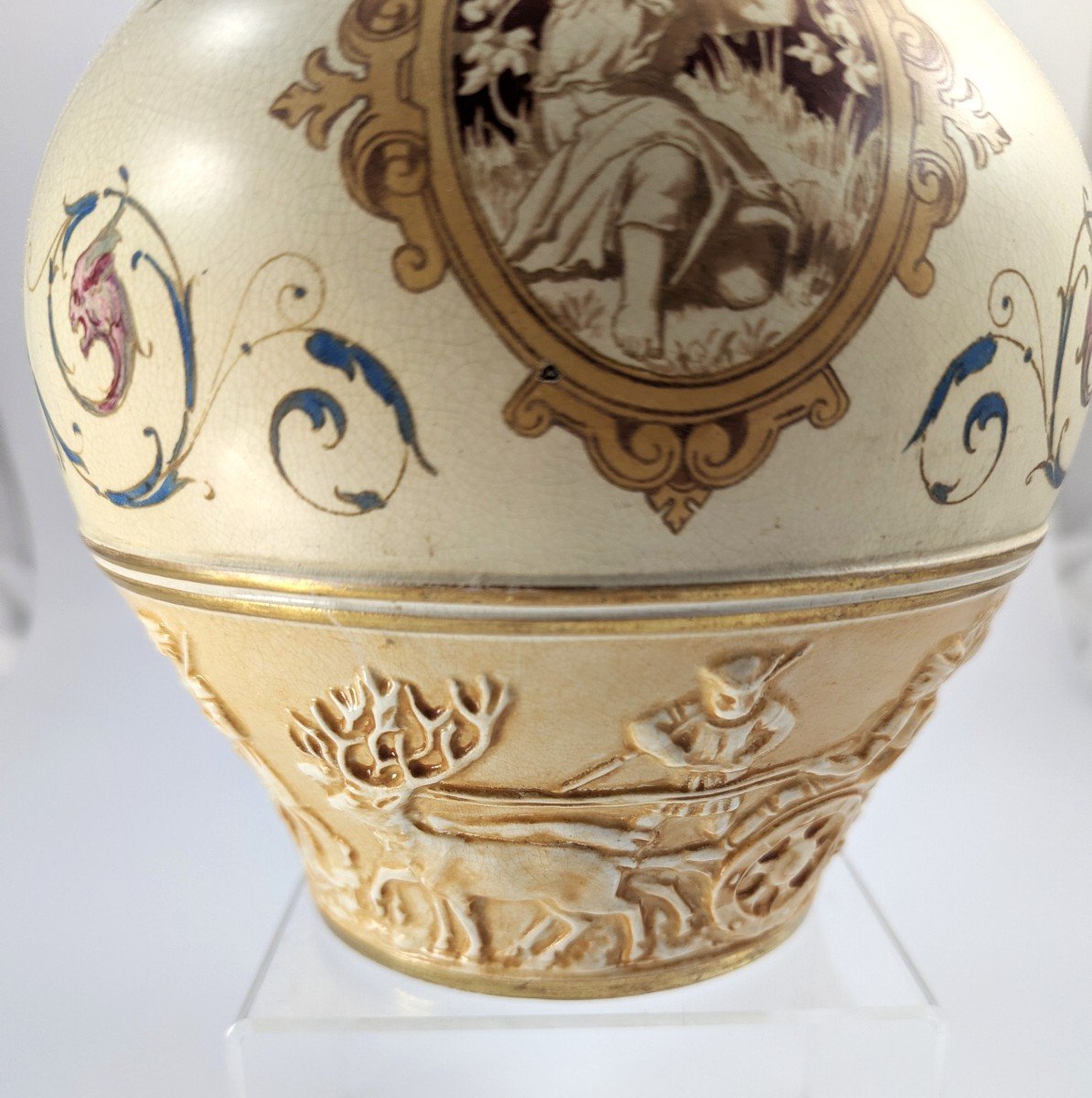 Vase oriental antique Wedgwood, style persan, design de Thomas Allen, 1887-photo-7