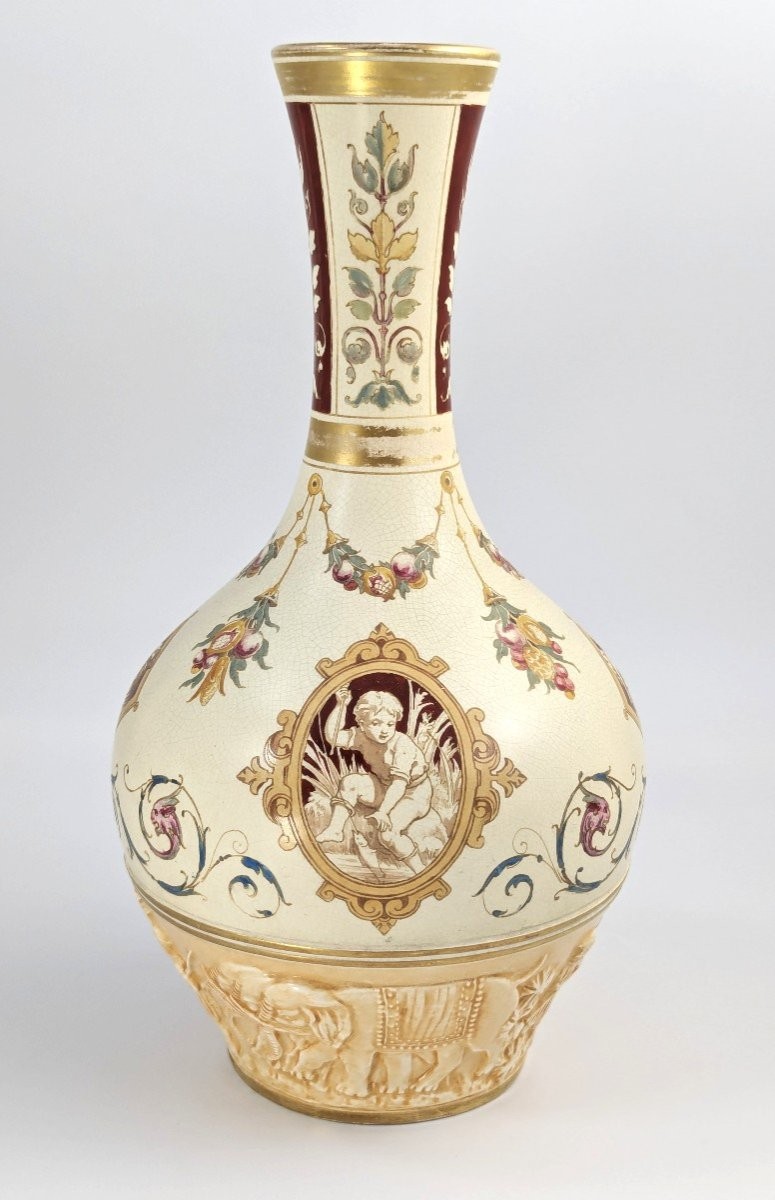 Vase oriental antique Wedgwood, style persan, design de Thomas Allen, 1887-photo-1