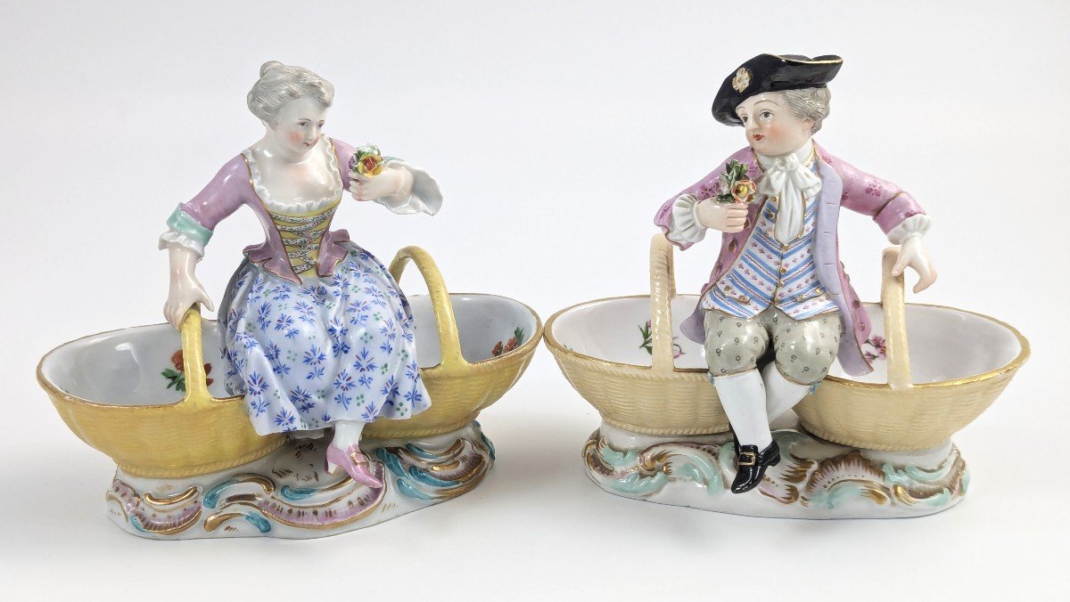 Service De Salières Doubles En Porcelaine De Meissen, Vers 1830