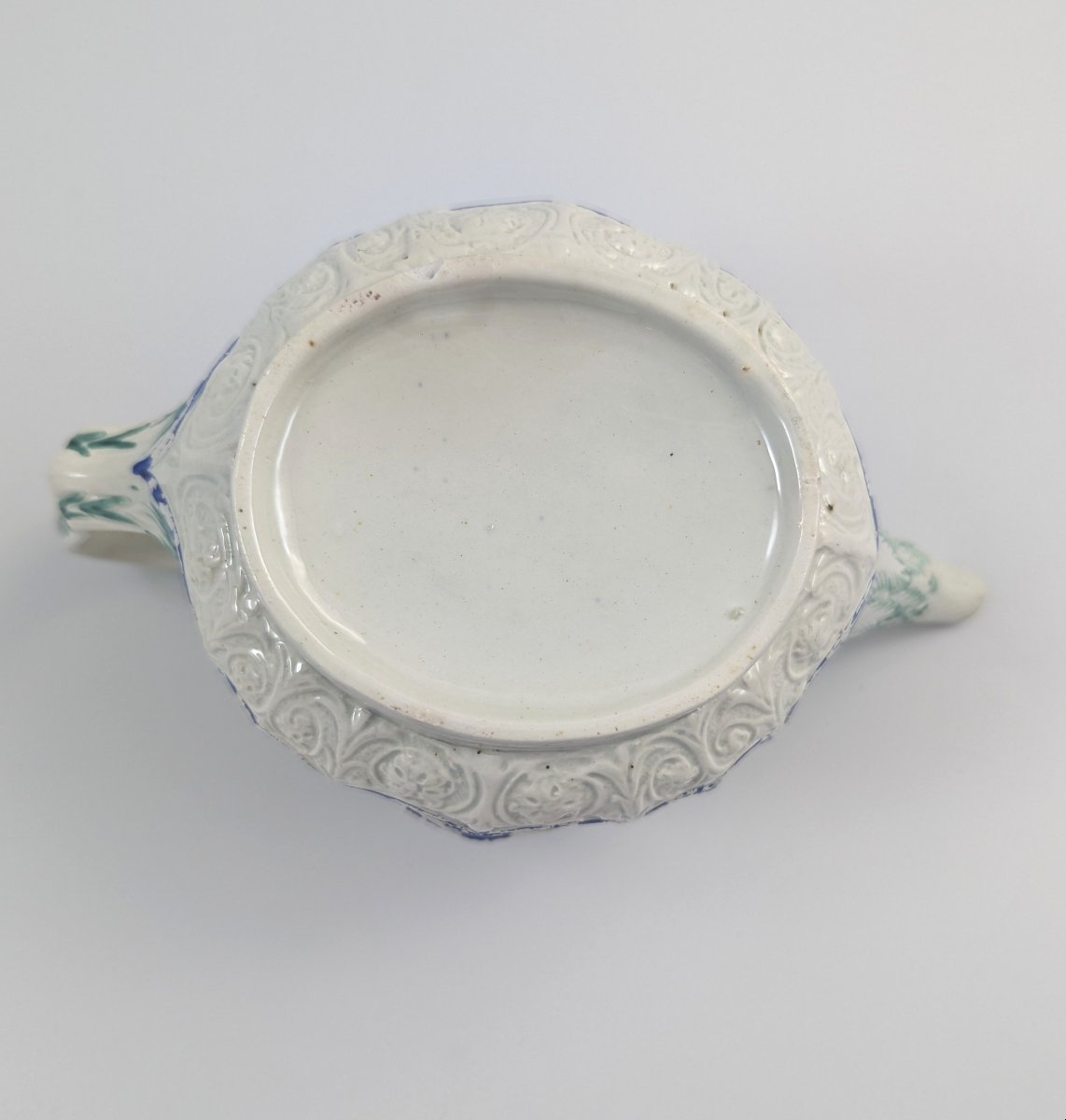 Enoch Wood & Sons théière rare en faïence bleue et blanche à glaçure plombifère, c. 1800-photo-6