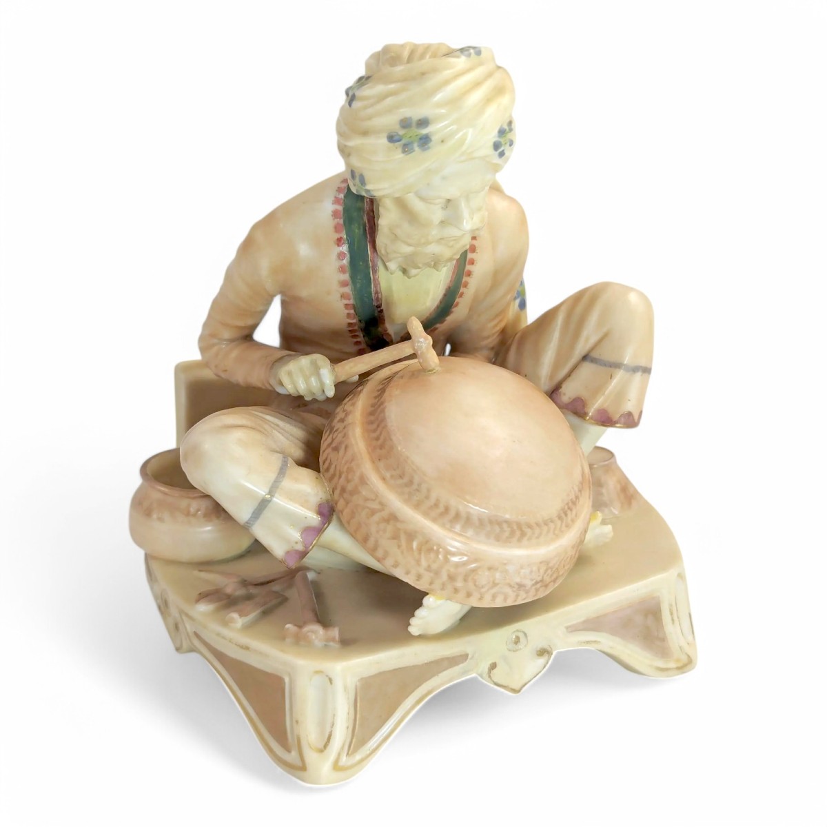 Royal Worcester "Haji Mijak, Le Chaudronnier", Figurine En Porcelaine, 1888