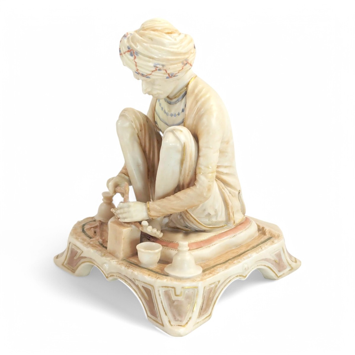 Royal Worcester Rare Porcelain Figure "karan Singh, The Trinket Maker", James Hadley