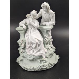 Figurine En Biscuit Parian Par Triebner Ens & Co, Volkstedt, C. 1894-1900