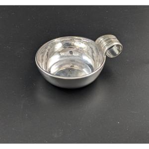 Dégustateur De Vin Français Ancien (tastevin) En Argent Sterling, 18e Siècle