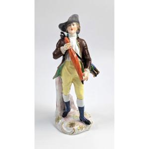 Figurine En Porcelaine « Vendeur De Parapluies », Samson, France, 1860