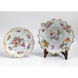 Helena Wolfsohn Porcelain Bowls/plates, Dresden, C. 1886.