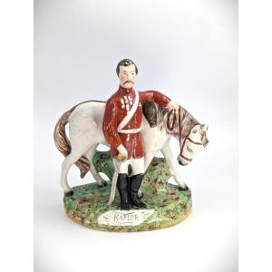 Statuette En Porcelaine De Staffordshire - Général Napier, Vers 1860