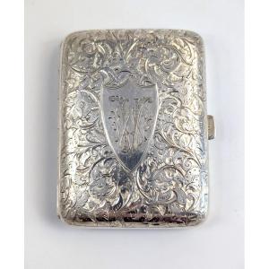 Sterling Silver Cigarette Case, Birmingham, 1899