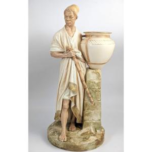 James Hadley, Royal Worcester – Rare, Water Carrier Figurine, 1887