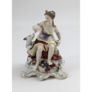 Chelsea Porcelain Figurine Of “diana The Huntress”, Gold Anchor, C. 1760.