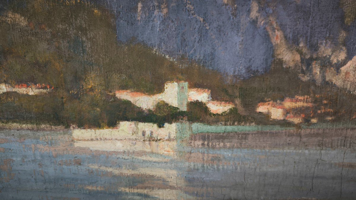 Oil On Canvas "villa Kérylos" 81 X 65 Cm-photo-2