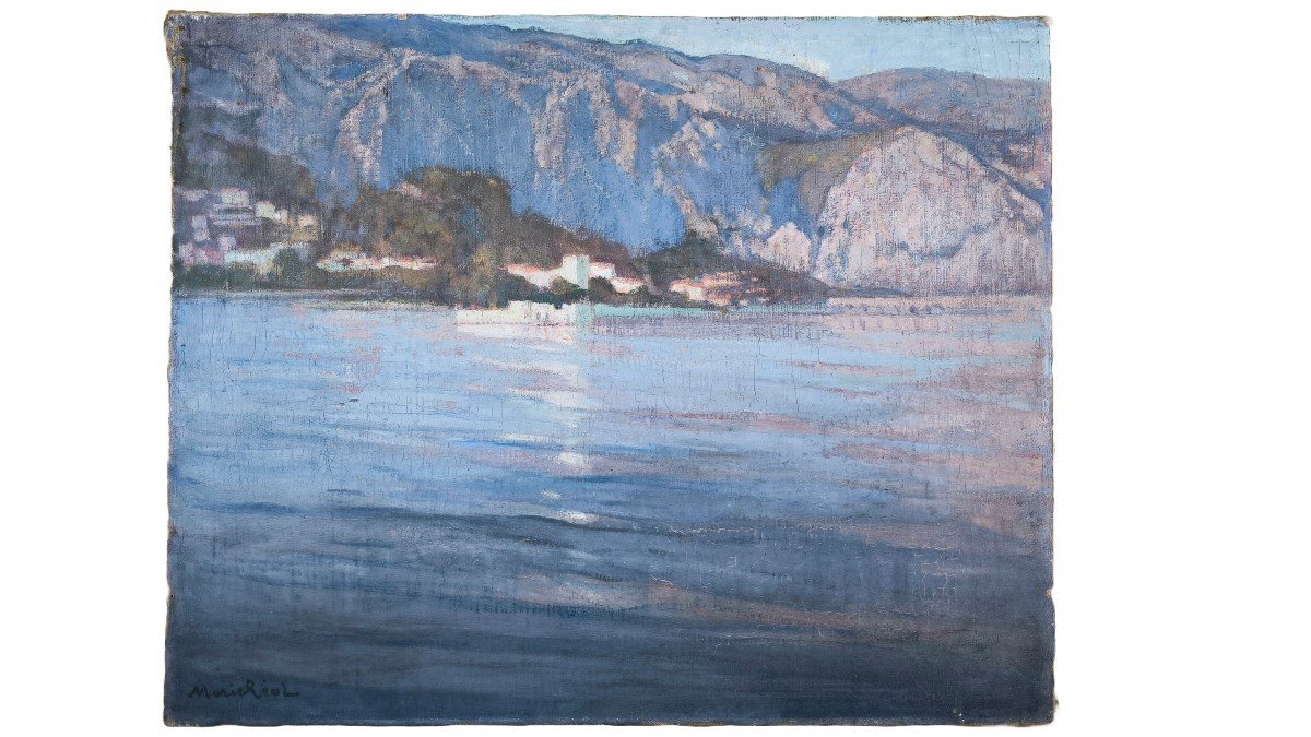 Oil On Canvas "villa Kérylos" 81 X 65 Cm