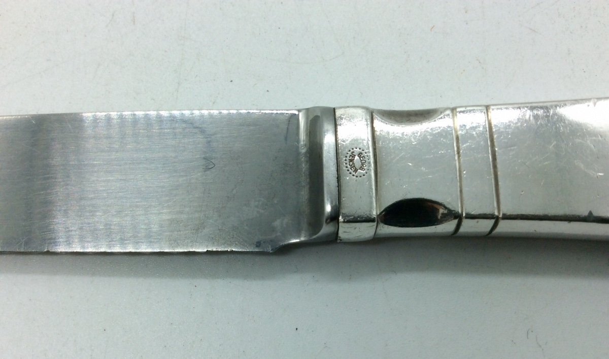 Cheese Knife, Jensen, Sterling Silver.-photo-3