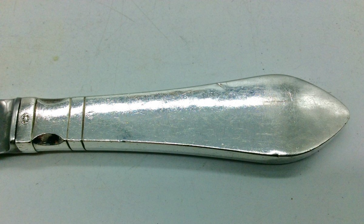 Cheese Knife, Jensen, Sterling Silver.-photo-4