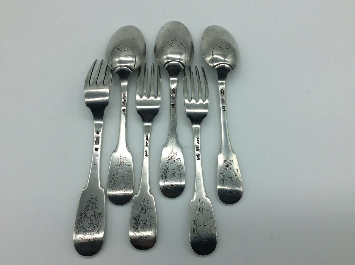 3 Silver Cutlery Perpignan1778 