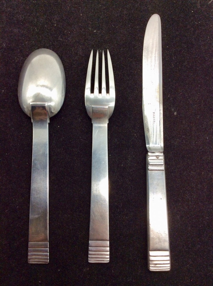 Art Deco Silver Cutlery And Knife.