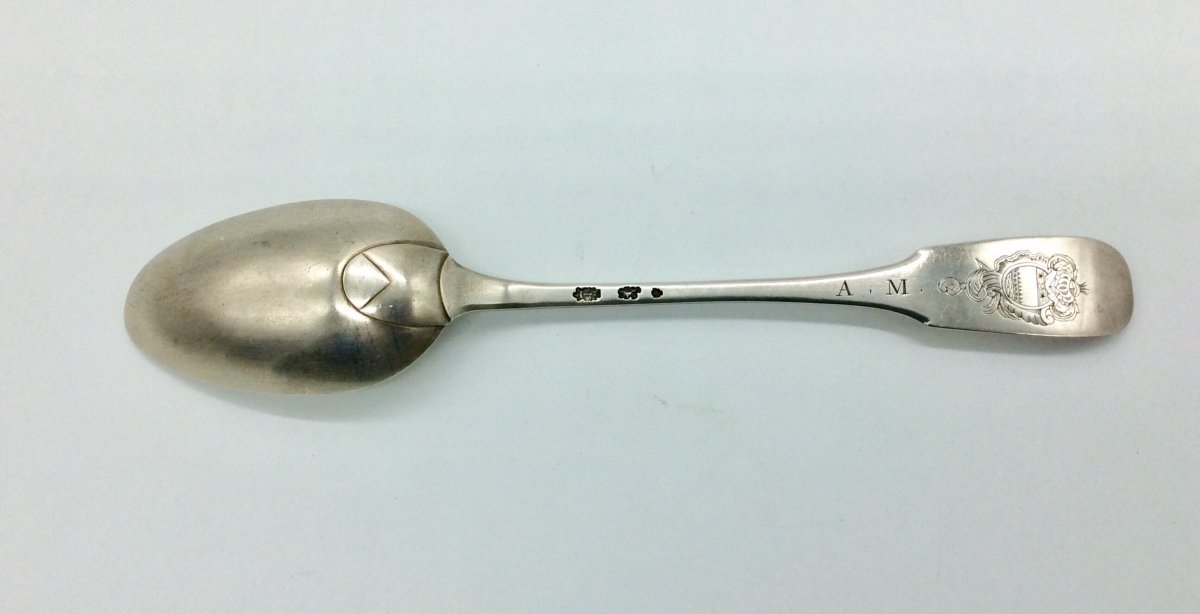 Stew Spoon, Silver, Carcassonne, 18th Century.