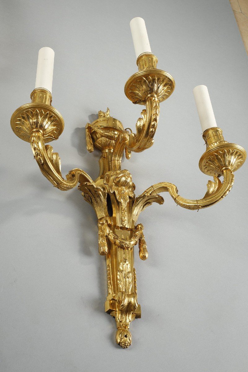 Large Pair Of Transition Period Sconces-photo-8