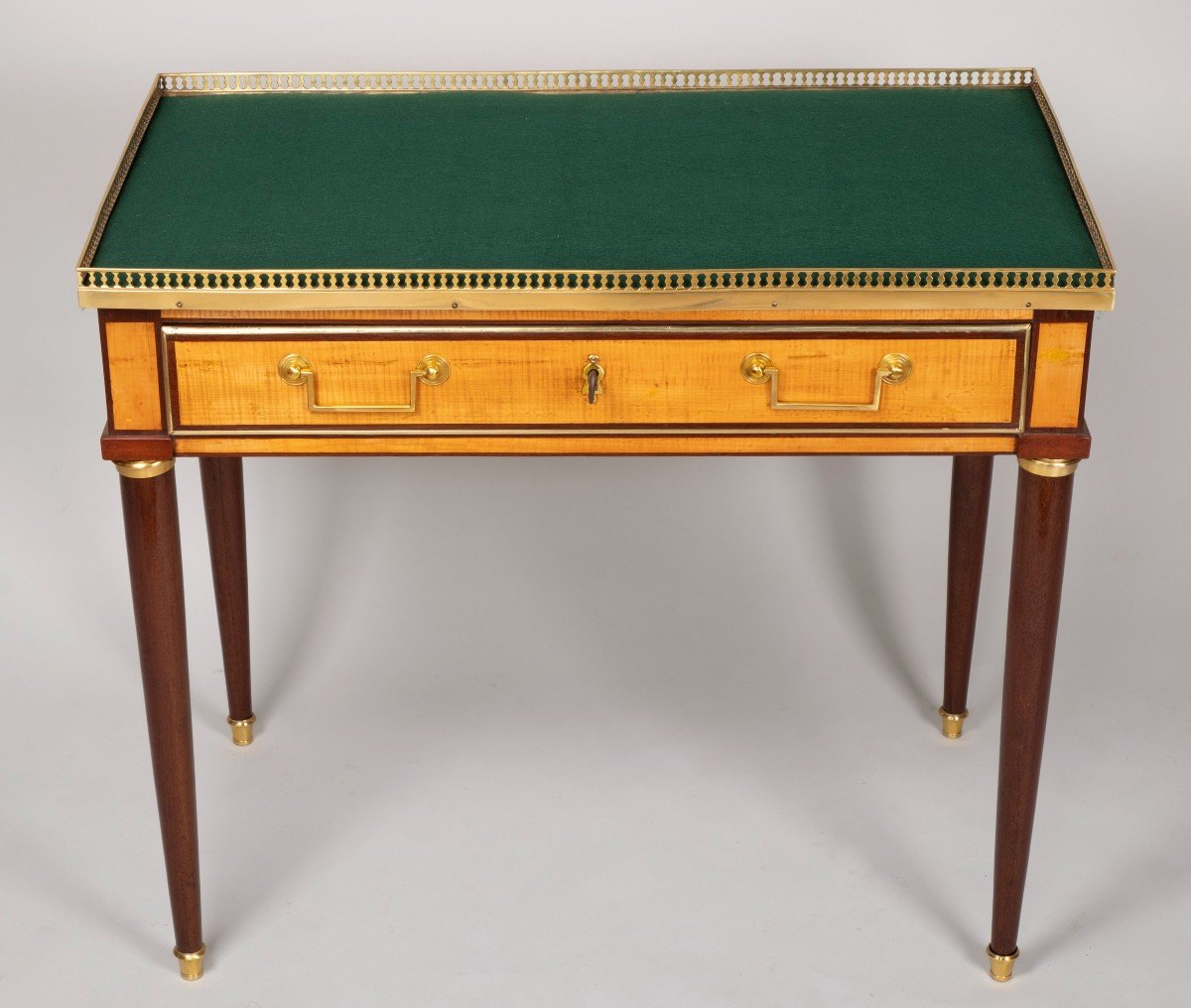 Petit Bureau Louis XVI En Citronnier Et Amarante-photo-5