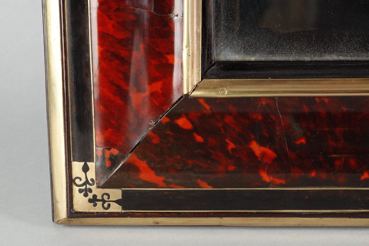 Red Tortoiseshell Mirror, Late 17th Century-photo-3