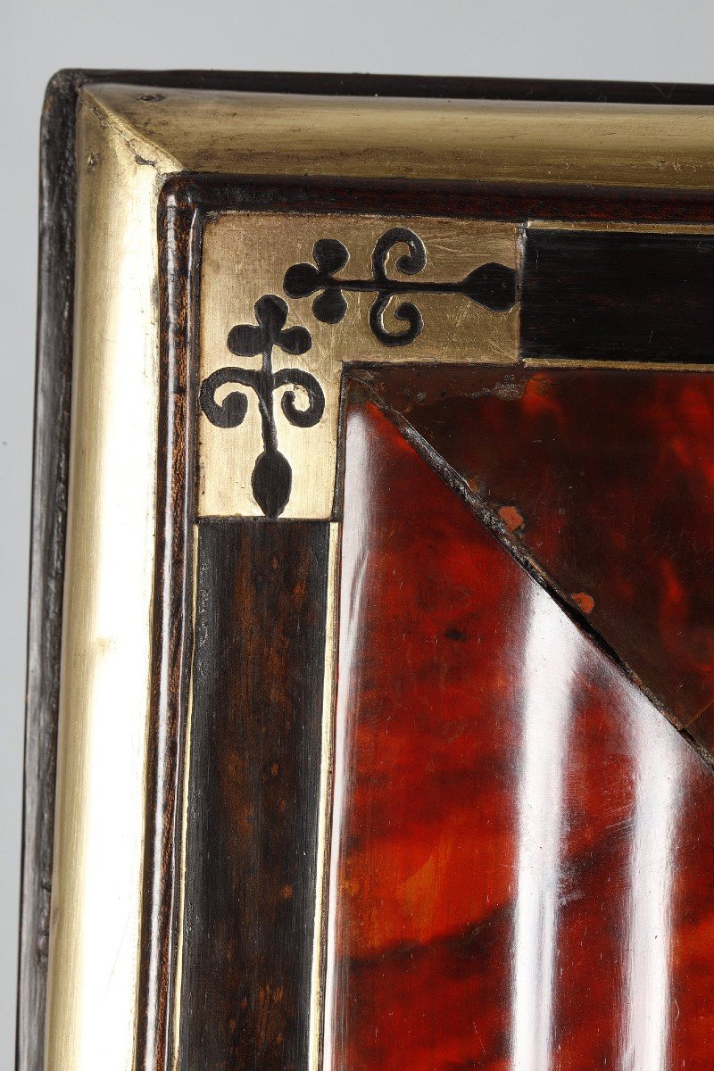 Red Tortoiseshell Mirror, Late 17th Century-photo-4