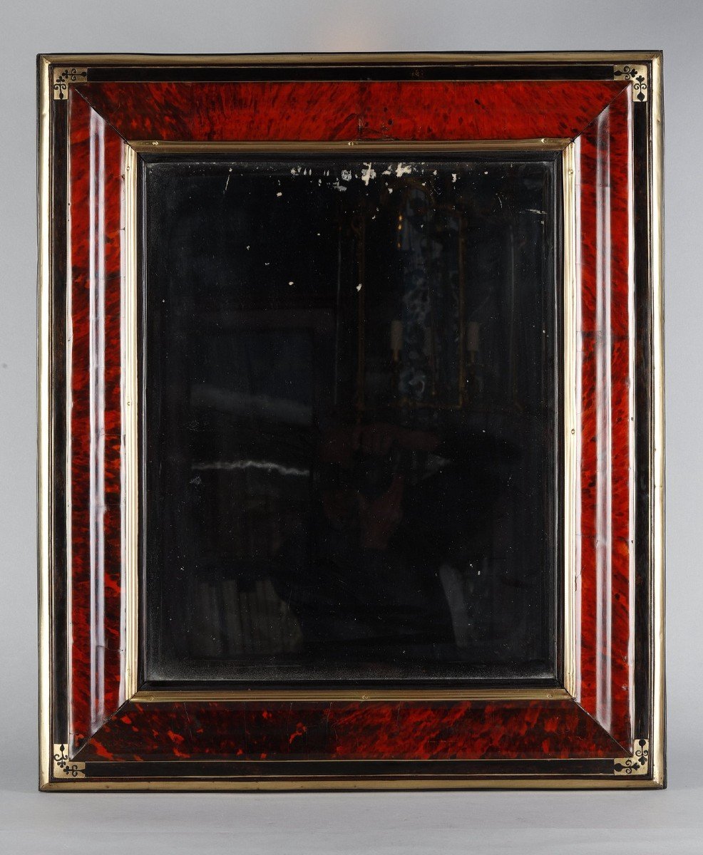 Red Tortoiseshell Mirror, Late 17th Century