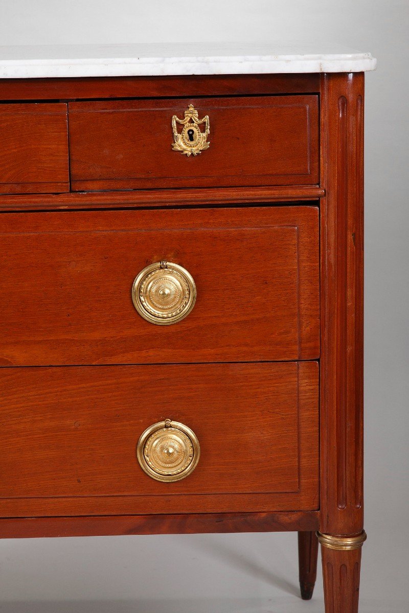 Louis XVI Commode In Mahogany Attributed To Etienne Avril-photo-3