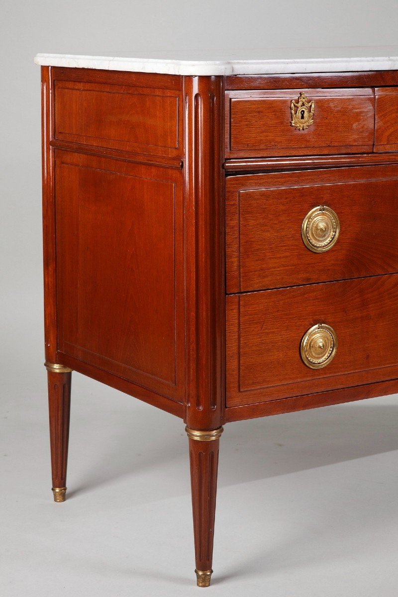 Louis XVI Commode In Mahogany Attributed To Etienne Avril-photo-5