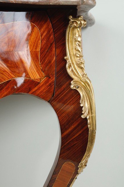 Small Louis XV Period Wall Console Attributed To Jean Popsel-photo-3