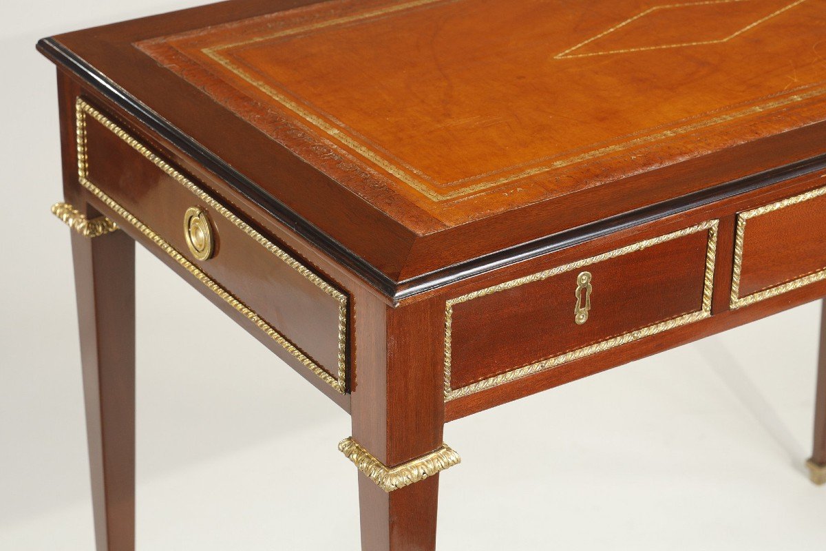 Petit Bureau Plat En Acajou  Louis XVI-photo-4