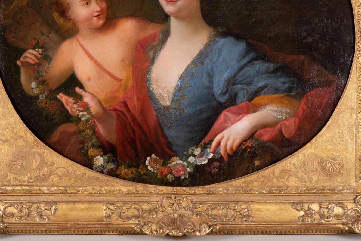 Portrait Of Madame Papillon De La Ferté Attributed To Henri Millot, Student Of Largillière-photo-3