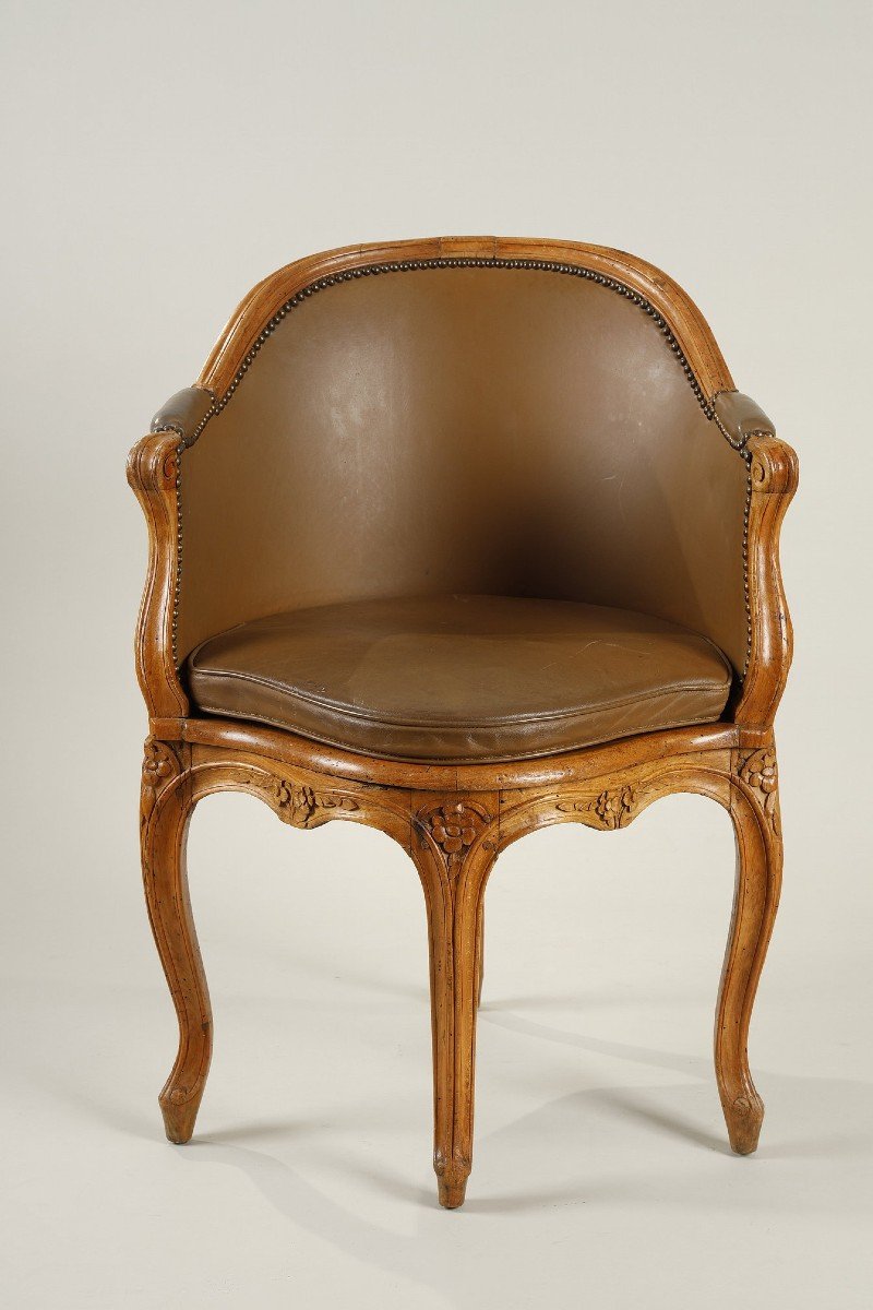 Fauteuil De Bureau D’époque Louis XV  Estampillé De Forget-photo-1