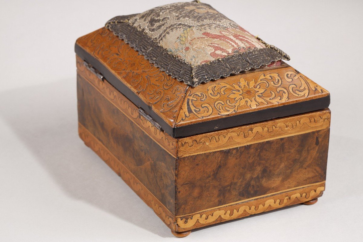 Small Sewing Box Attributed To Hache-photo-4