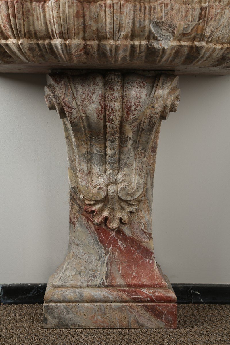 Wall Fountains, Nineteenth Century Sarrancolin Marble-photo-3