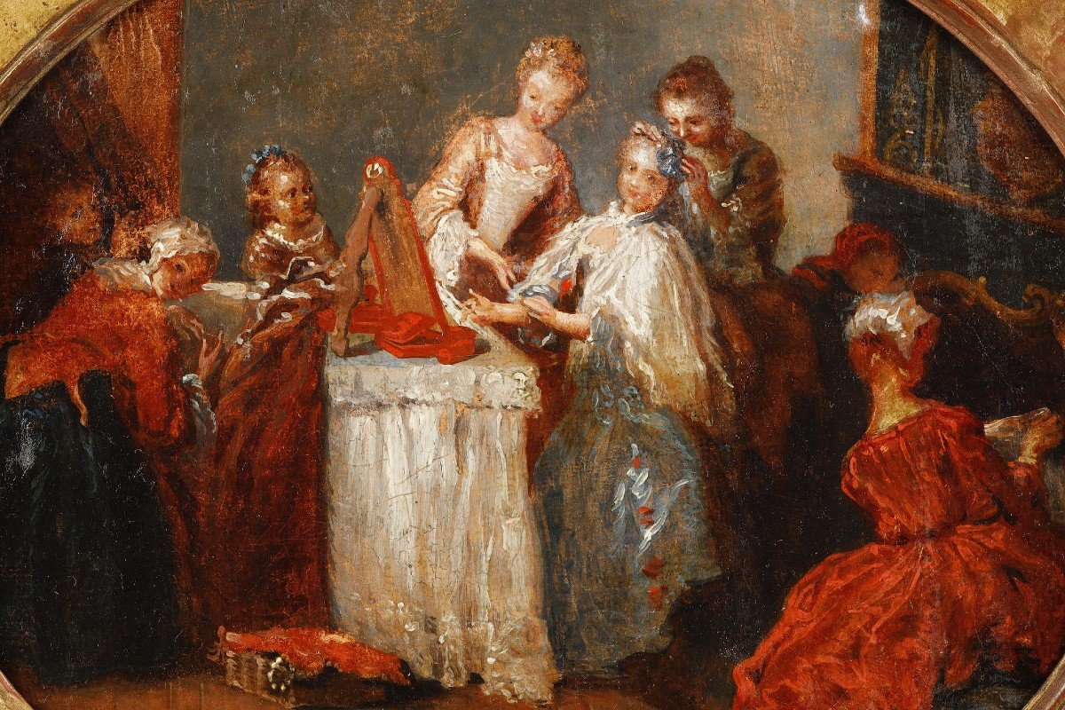 Cène D’intérieur, Suiveur De Fragonard-photo-2