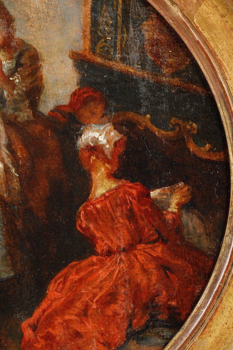 Cène D’intérieur, Suiveur De Fragonard-photo-4