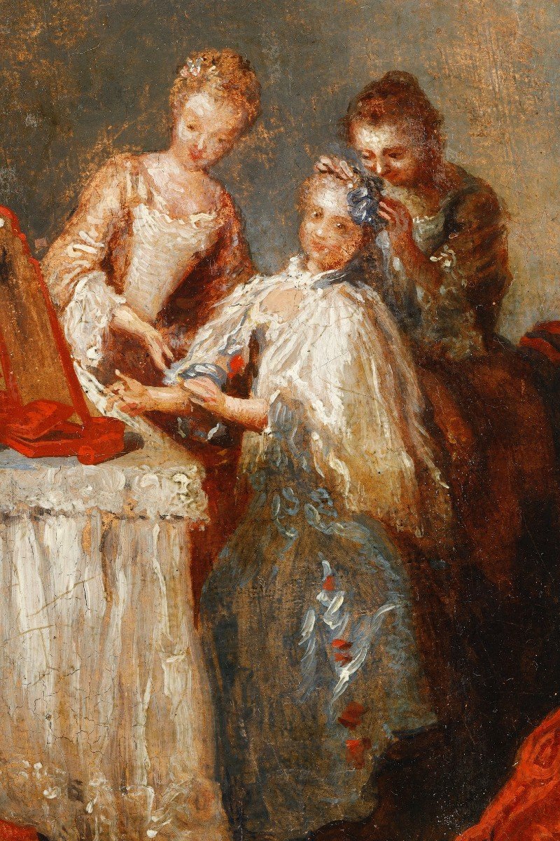 Cène D’intérieur, Suiveur De Fragonard-photo-5