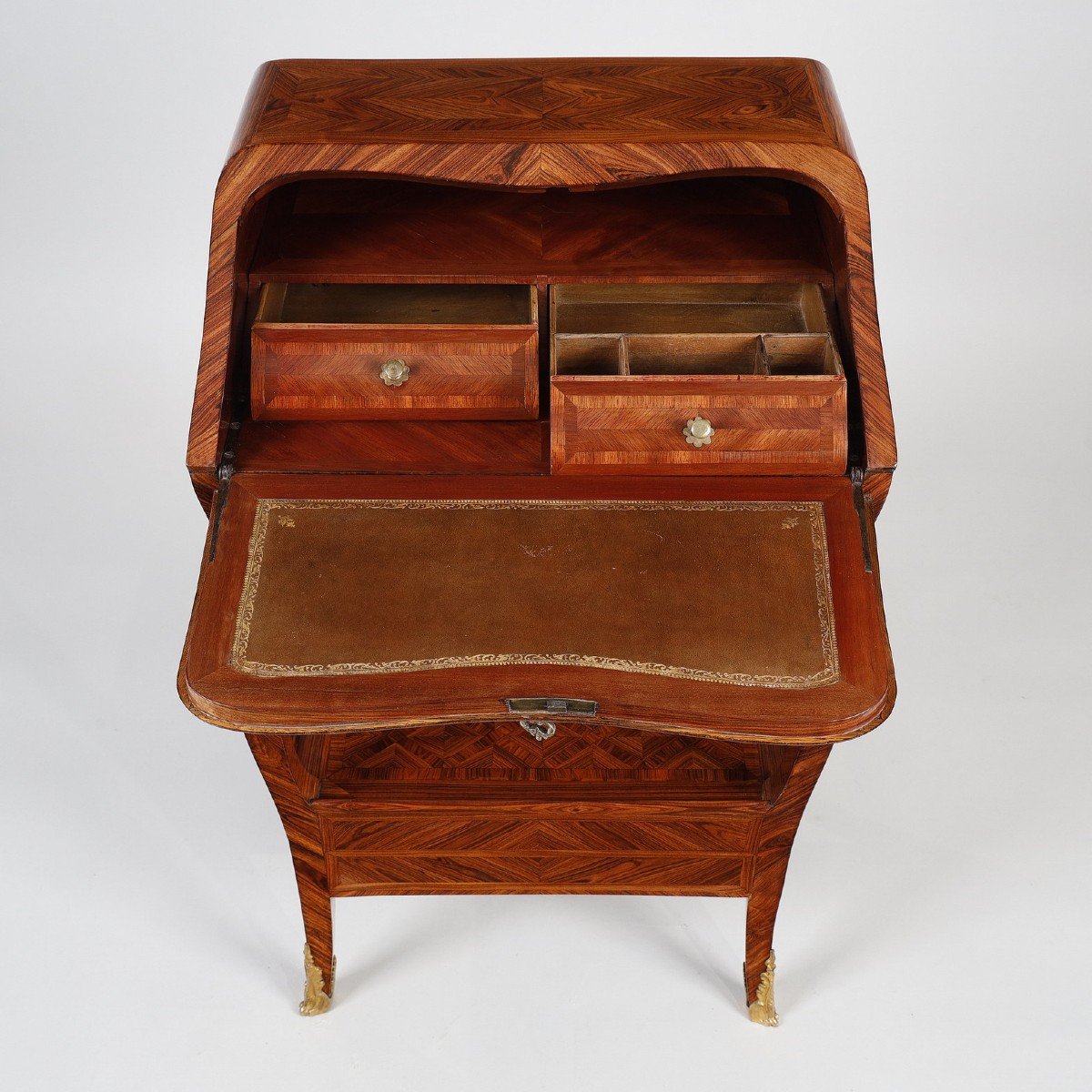 Slope Desk In Violet Wood Marquetry Stamped By Criaerd-photo-3