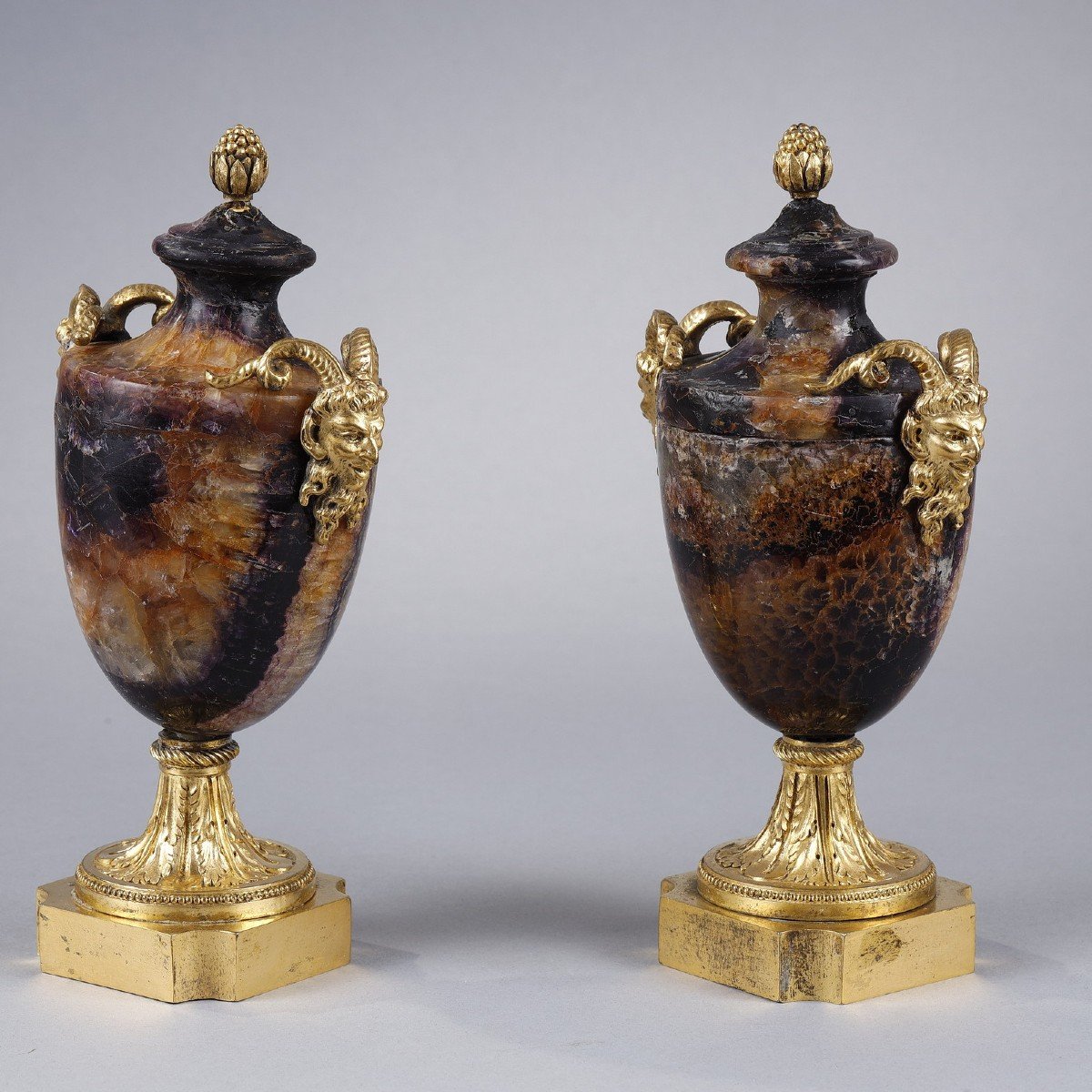 Rare Pair Of Blue John Urn Vases-photo-1