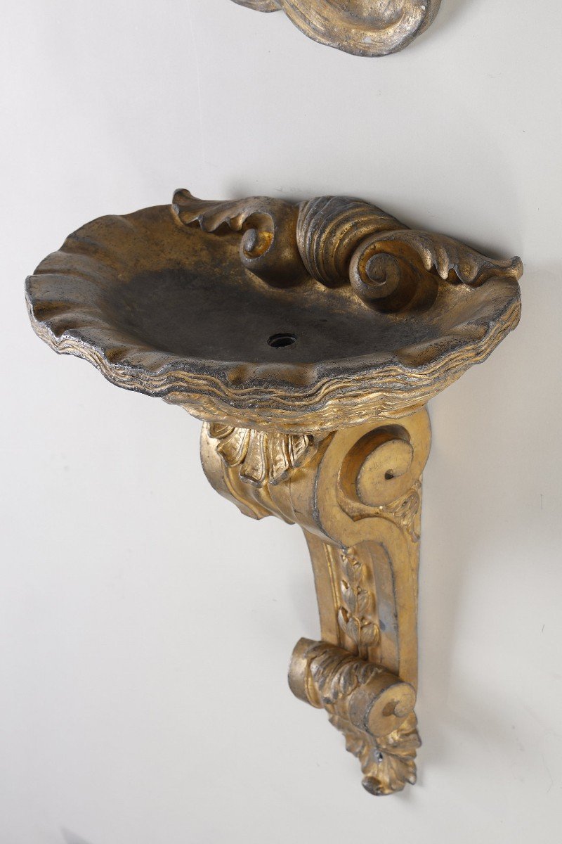 Rare Gilded Lead Fountain From The Louis XIV Period-photo-5