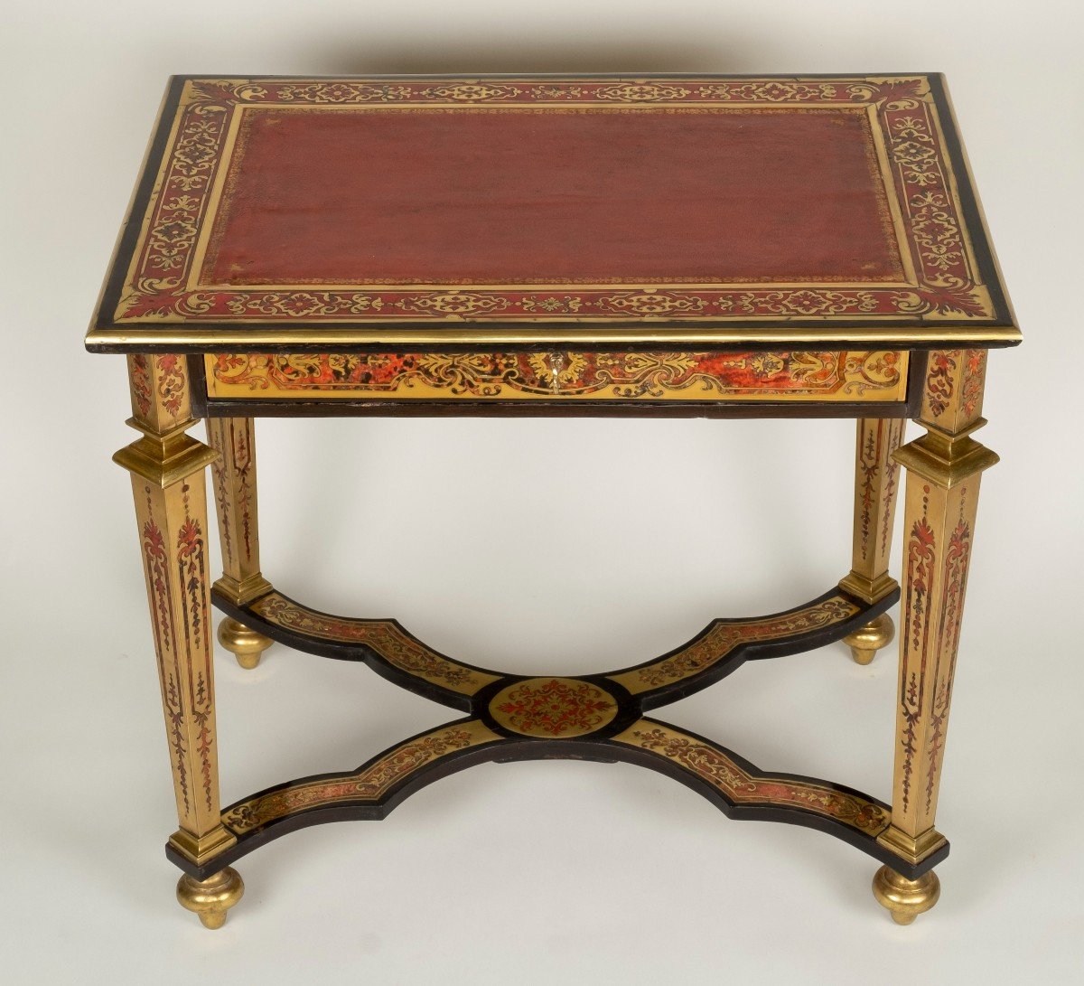 Petite Table D’époque Louis XIV En Marqueterie Boulle-photo-1