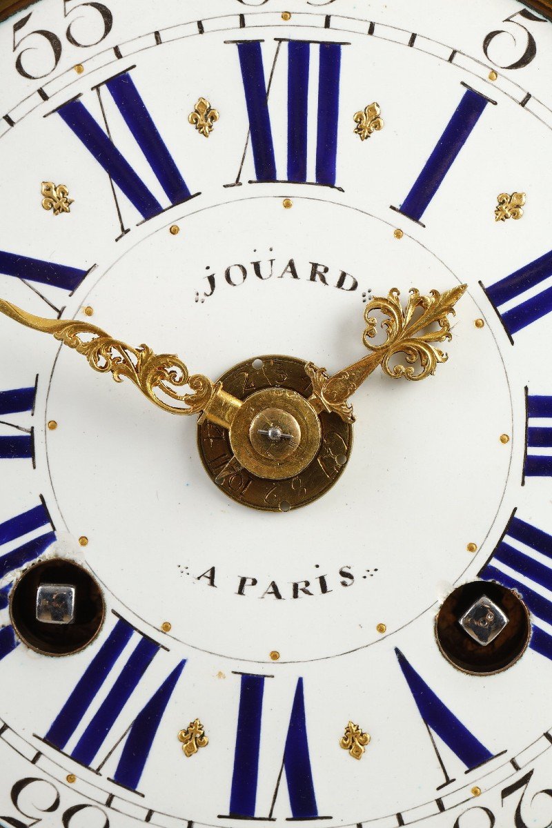 Rocaille Clock Louis XV Period Signed Jouard-photo-3