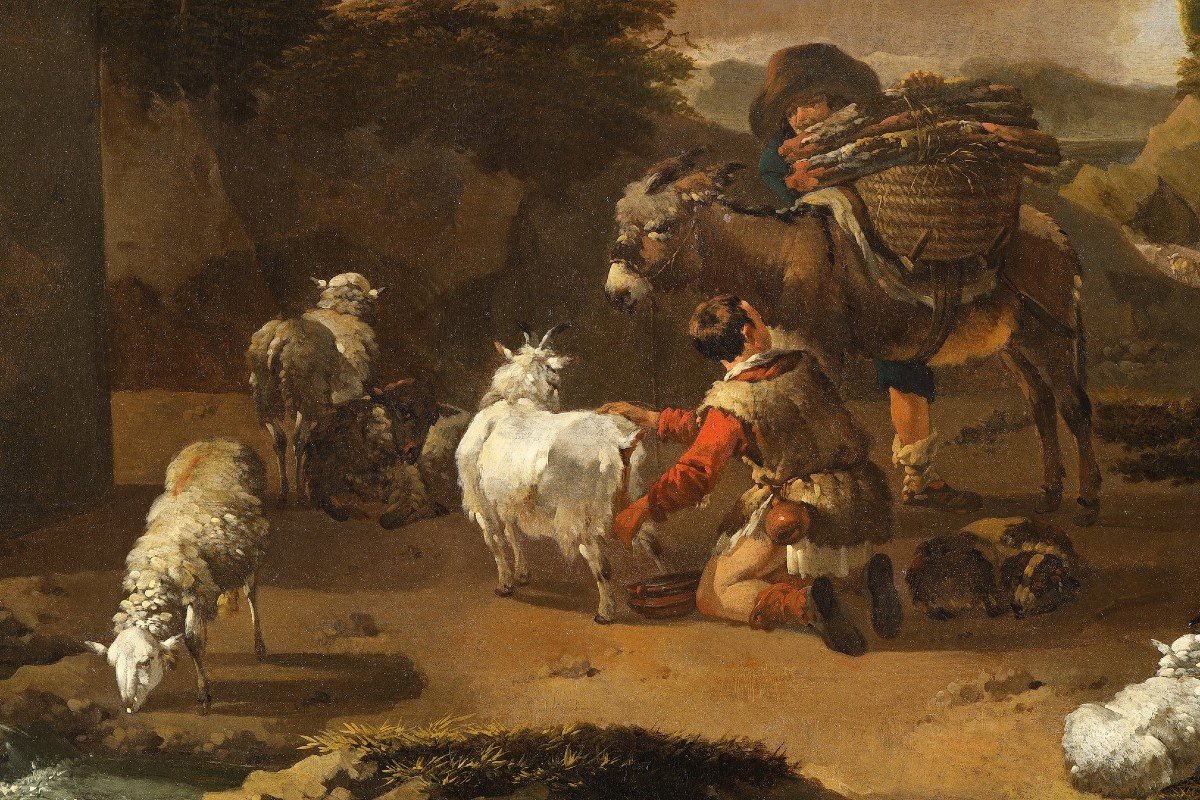  Shepherds With A Flock, Jan Frans Soolmaker-photo-4