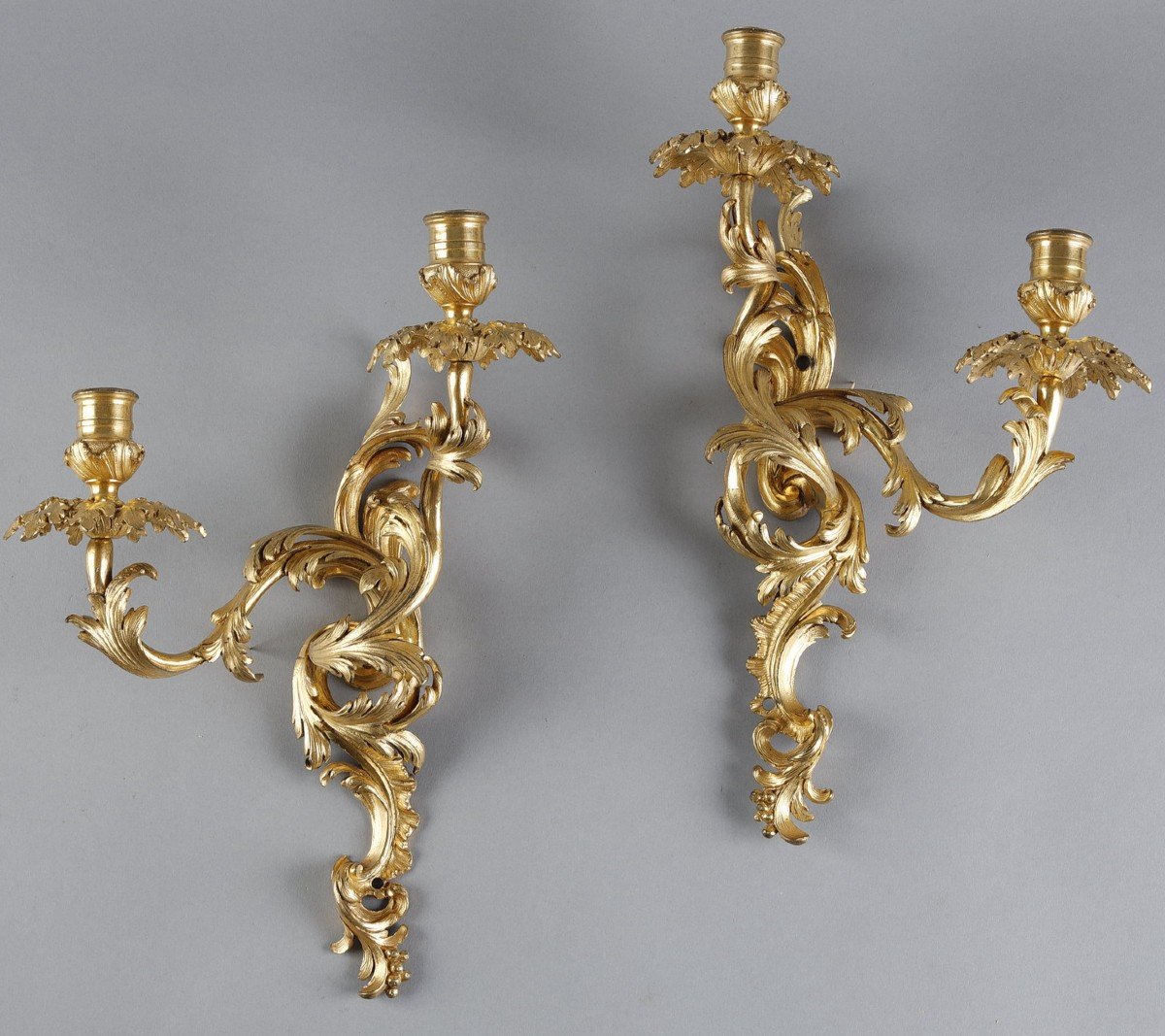 Pair Of Regency Period Gilt Bronze Sconces