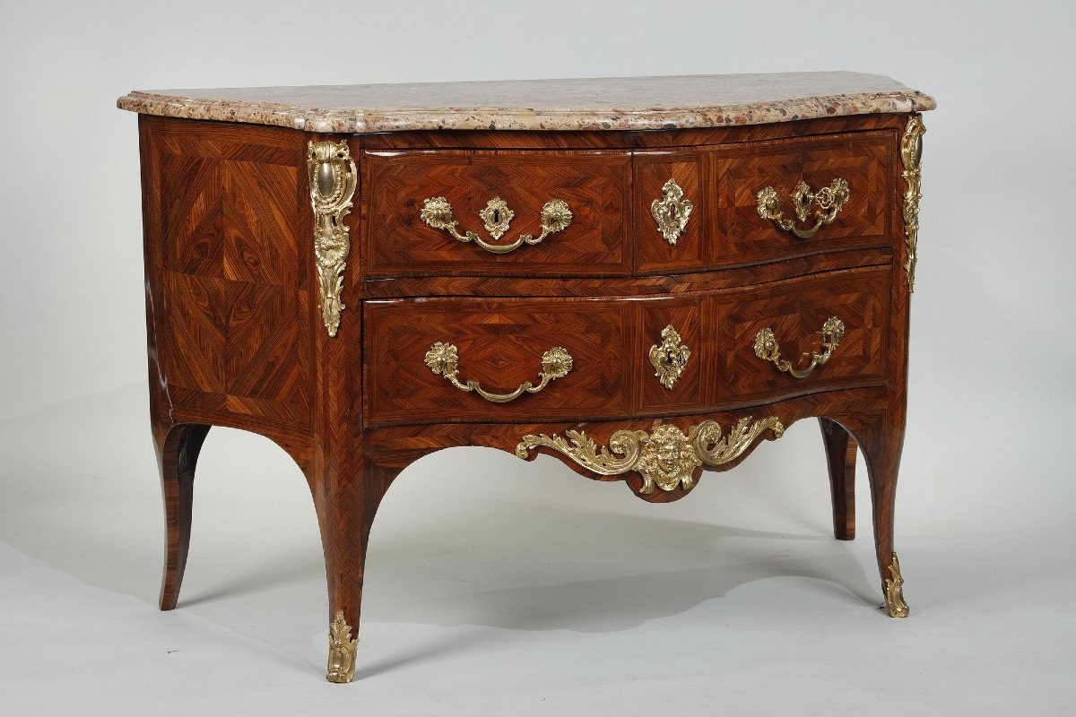 Curved Chest Of Drawers Attributed To Migeon-photo-8