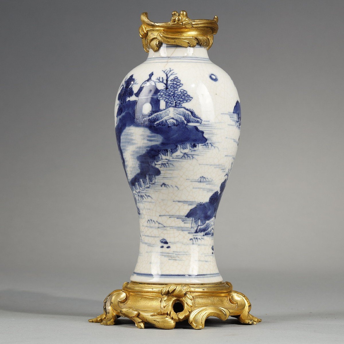 Small White Crackle Porcelain Vase, China, 18th Century